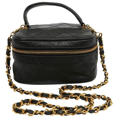 chanel small vanity case black|chanel vanity bag vintage.